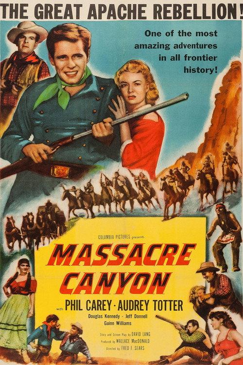 Massacre Canyon 1954 official movie poster