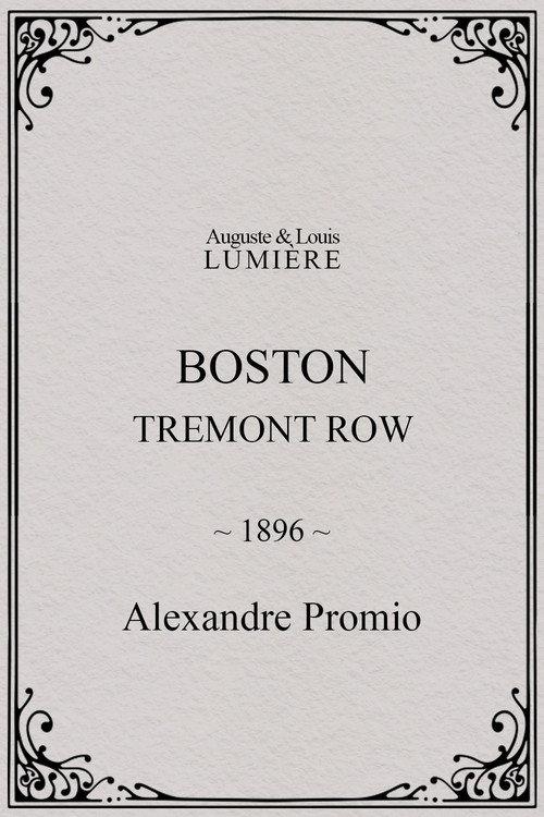 Boston, Tremont row 1896 official movie poster