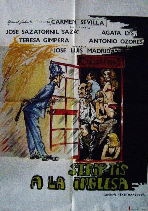 Strip-tis a la inglesa 1975 official movie poster