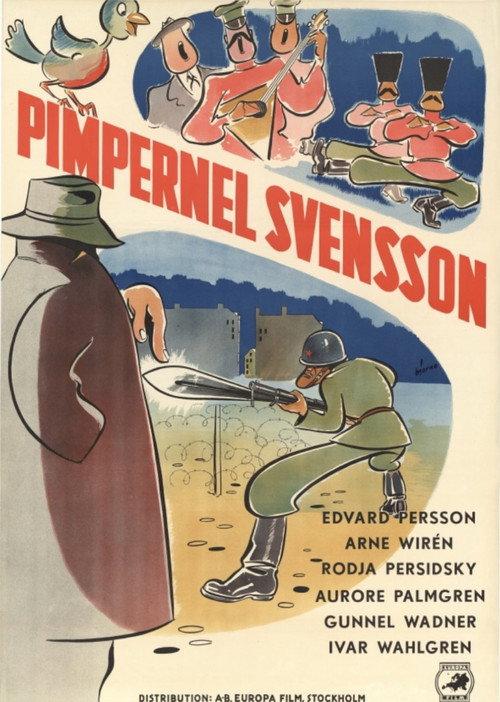 Pimpernel Svensson 1950 official movie poster