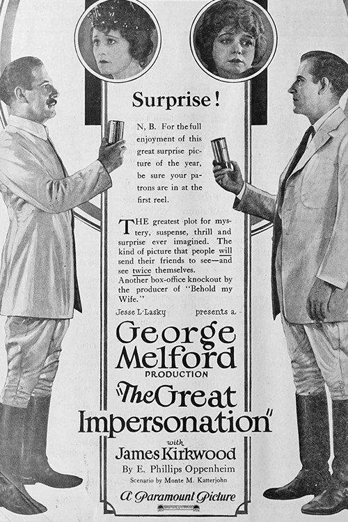 The Great Impersonation 1921 official movie poster