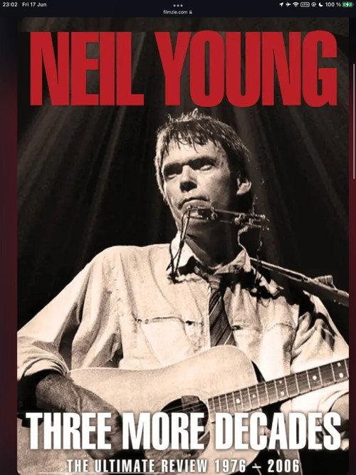 Neil Young: Three More Decades 2021 official movie poster