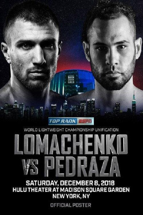 Vasyl Lomachenko vs. Jose Pedraza 2018 official movie poster