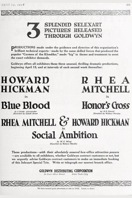 Social Ambition 1918 official movie poster