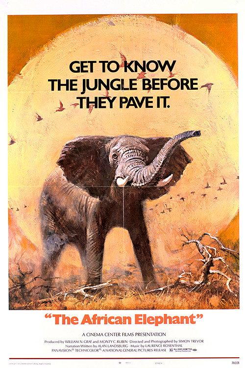 The African Elephant 1971 official movie poster
