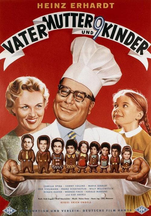 Vater, Mutter und neun Kinder 1958 official movie poster