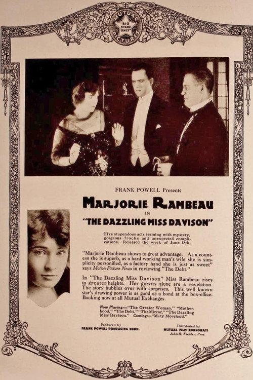 The Dazzling Miss Davison 1917 official movie poster