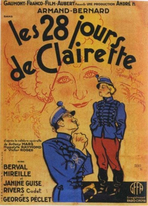 Les 28 jours de Clairette 1933 official movie poster