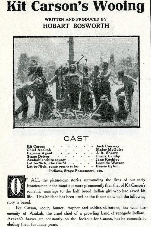 Kit Carson's Wooing 1911 official movie poster