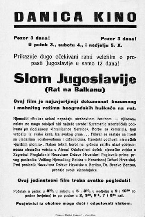 The Collapse of Yugoslavia 1941 official movie poster