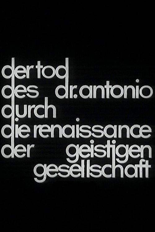 Der Tod des Dr. Antonio durch die Renaissance der geistigen Gesellschaft 1967 official movie poster