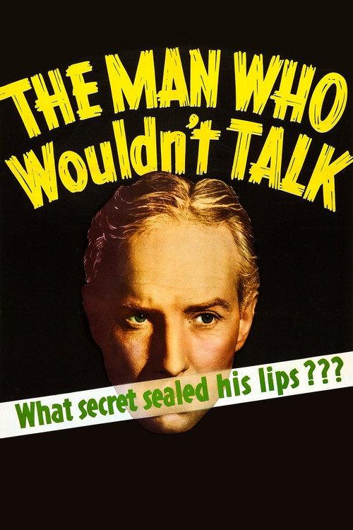The Man Who Wouldn't Talk 1940 official movie poster