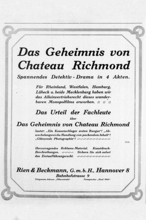 Das Geheimnis von Chateau Richmond 1913 official movie poster