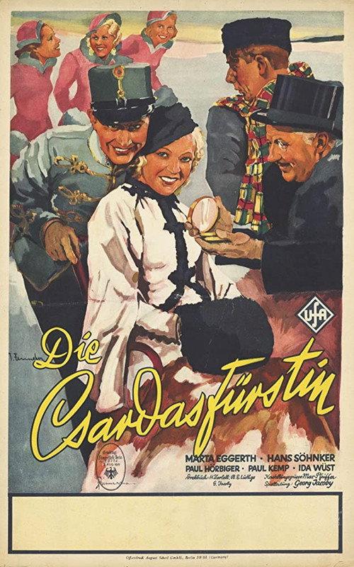 The Csardas Princess 1934 official movie poster