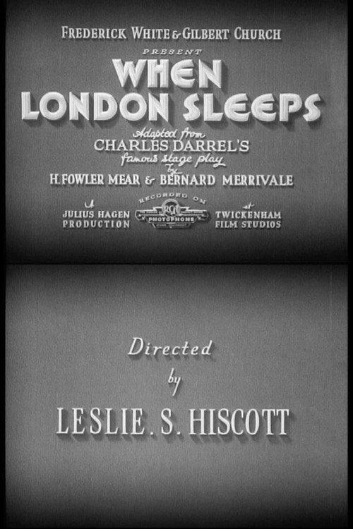 When London Sleeps 1932 official movie poster