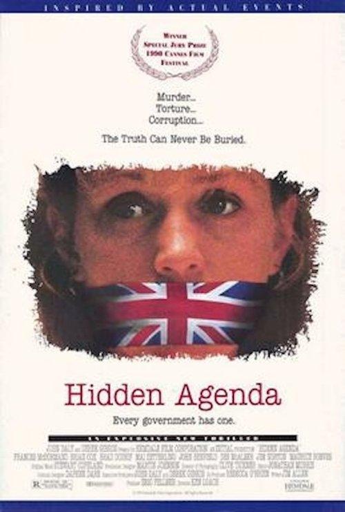 The Making of 'Hidden Agenda' 1990 official movie poster