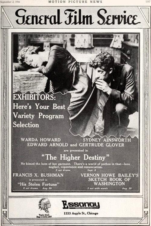 The Higher Destiny 1916 official movie poster