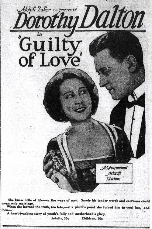 Guilty of Love 1920 official movie poster
