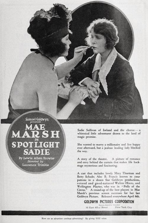 Spotlight Sadie 1919 official movie poster