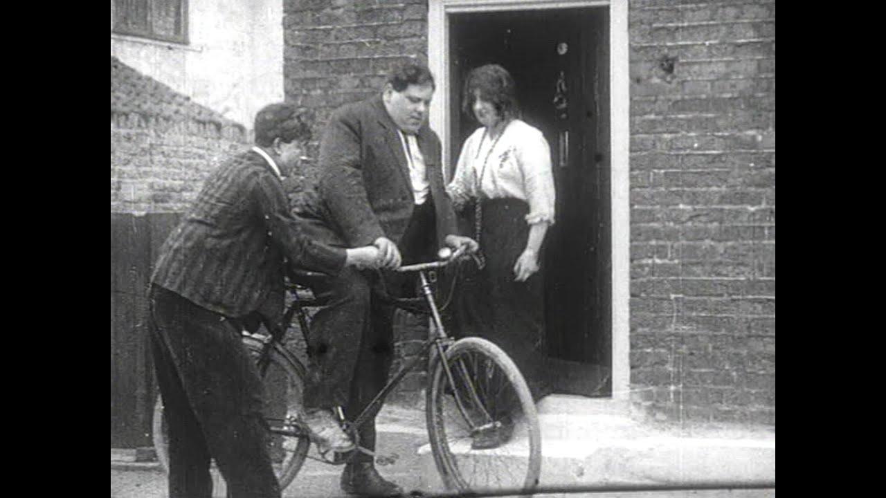 Fat Man on a Bicycle Trailer